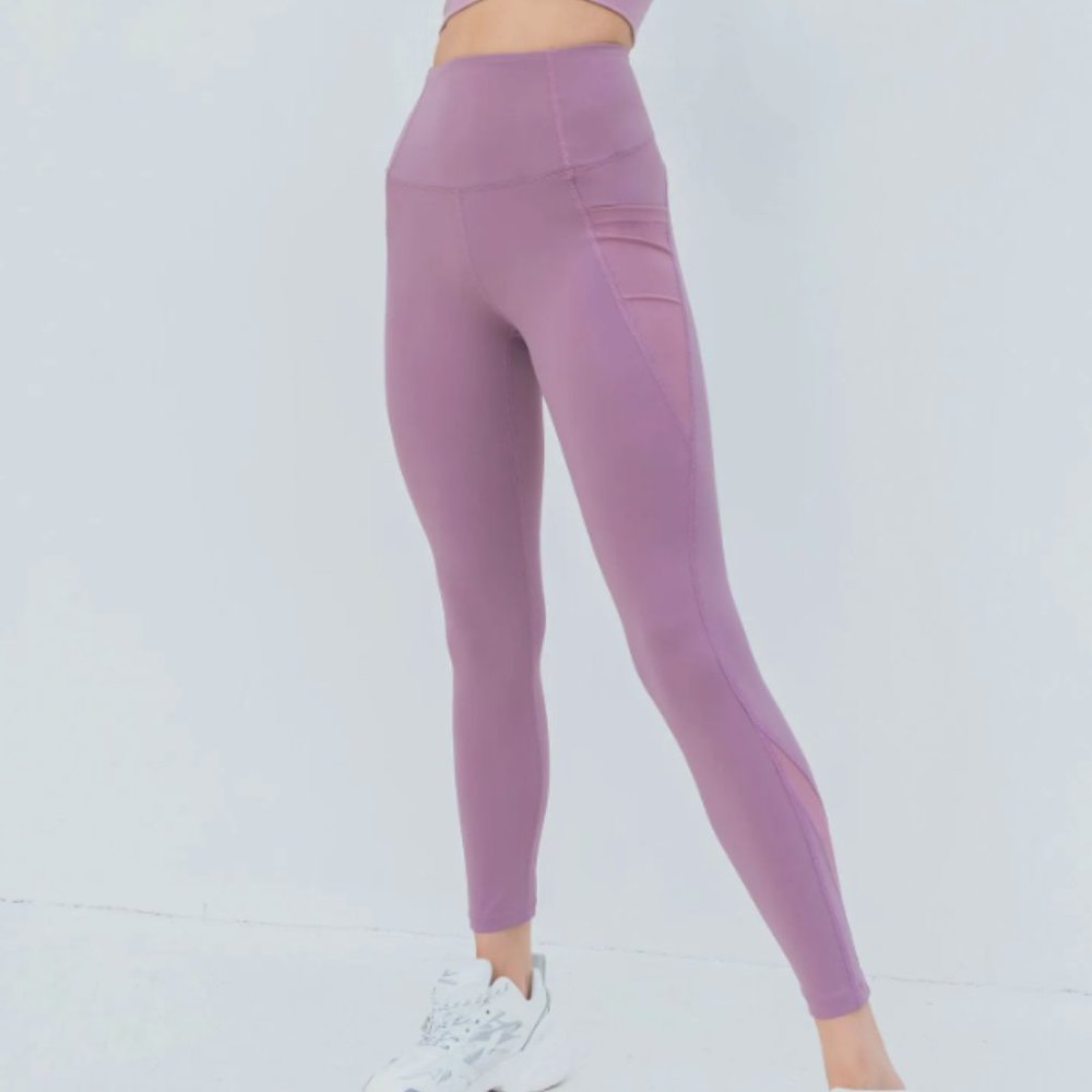 Musesonly High-Waisted Pocket/Mesh Leggings - S | new without tags